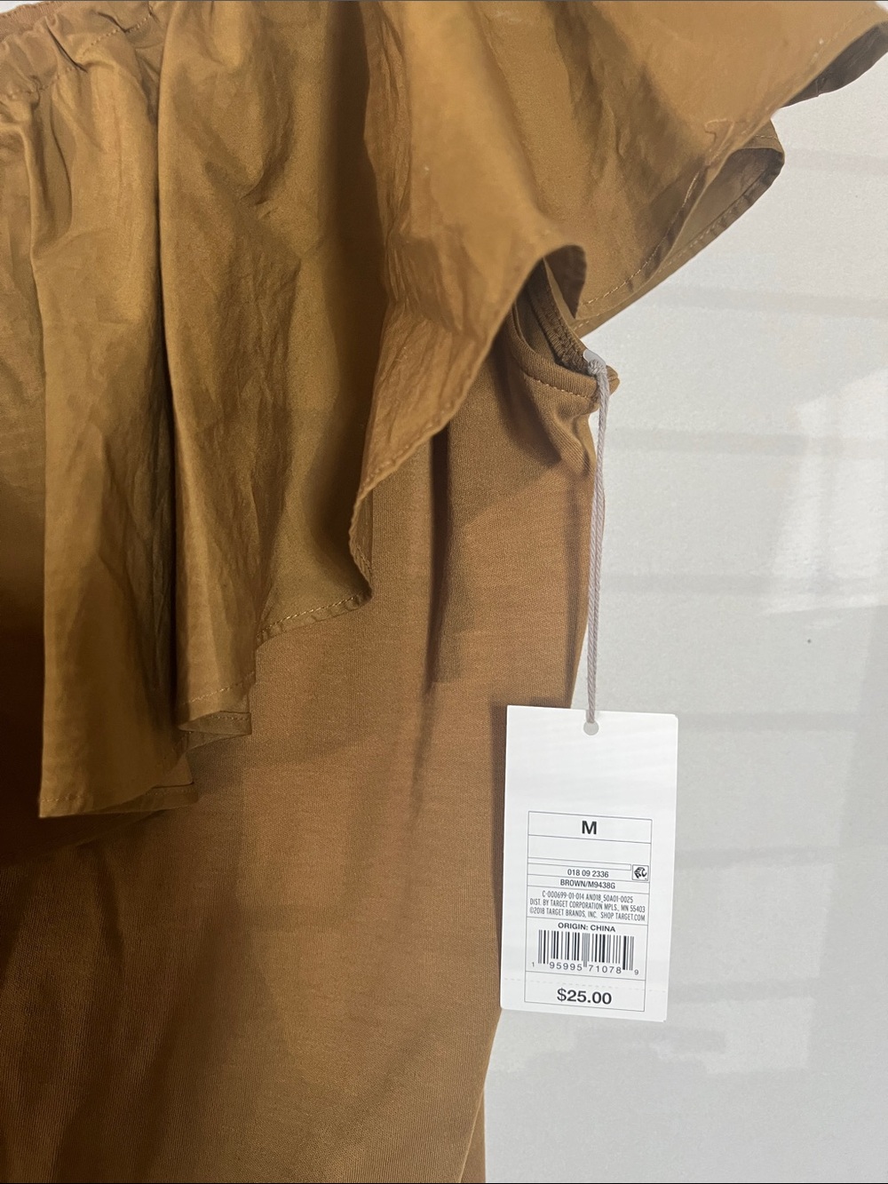 One-Shoulder Ruffle Shift Dress - Olive - Picture 3 of 5